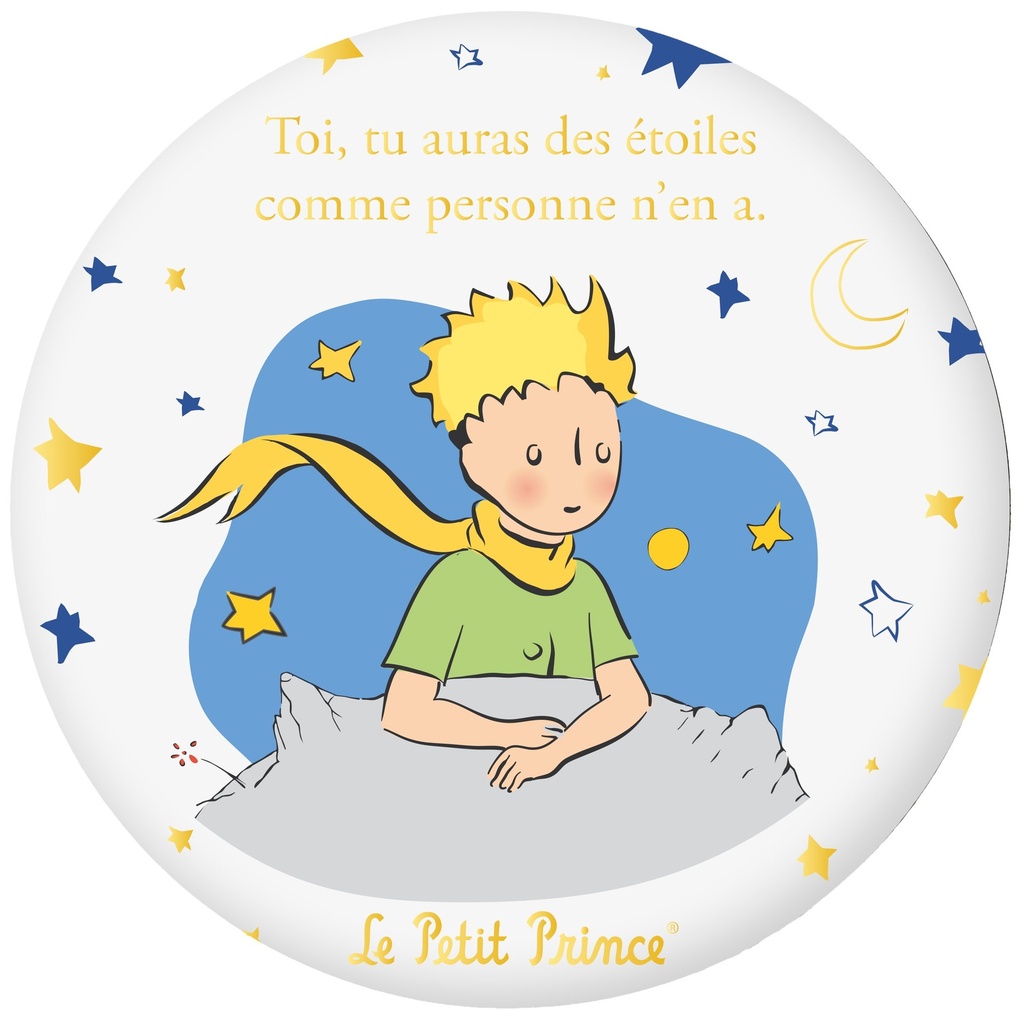MAGNET ROND LE PETIT PRINCE BLANC BLEU