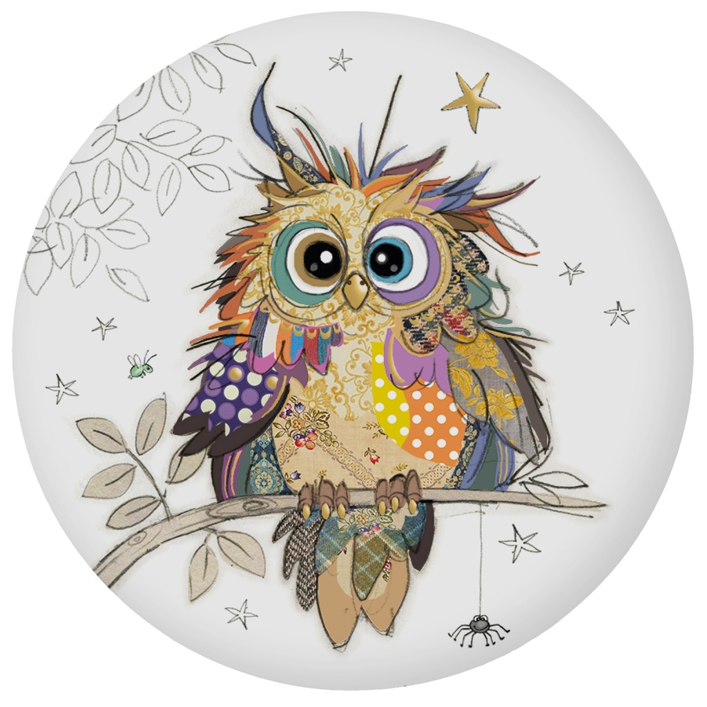 MAGNET ROND KOOK BEBE CHOUETTE