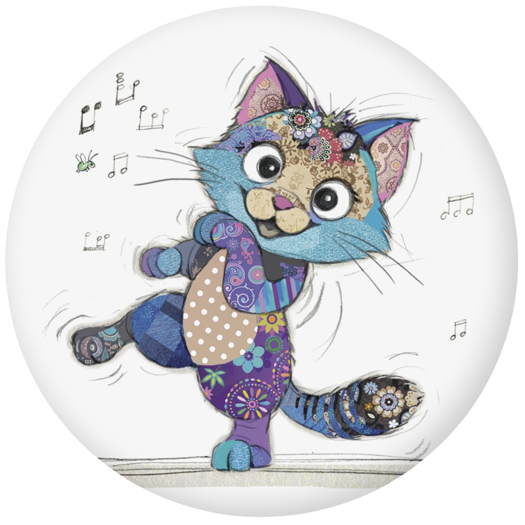 MAGNET ROND KOOK CHATON DANSE
