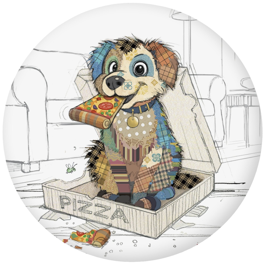 MAGNET ROND KOOK CHIOT GOURMAND
