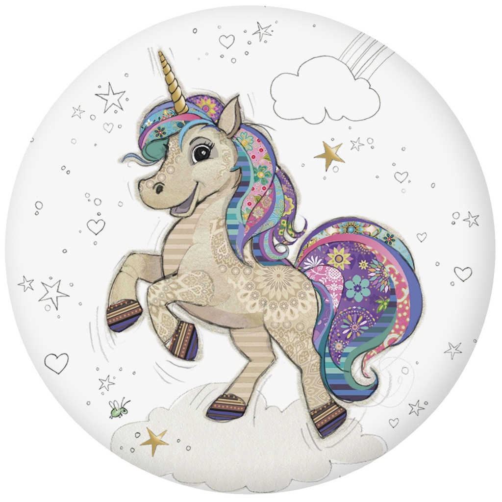 MAGNET ROND KOOK LICORNE