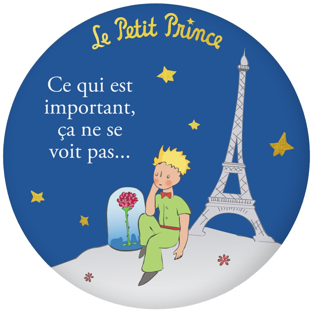 MAGNET ROND LPP A PARIS ROSE BLEU