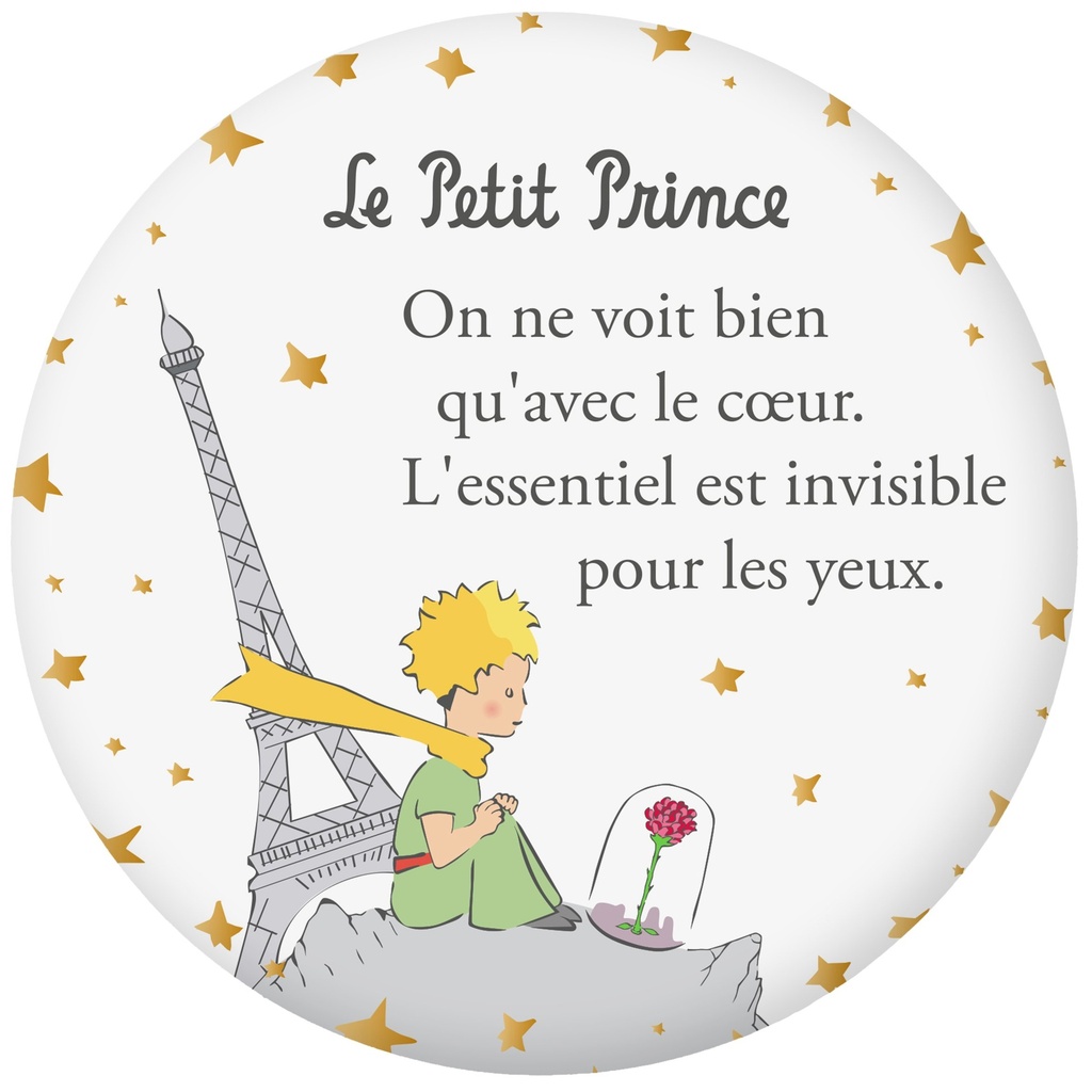 MAGNET ROND LPP A PARIS ROSE BLANC