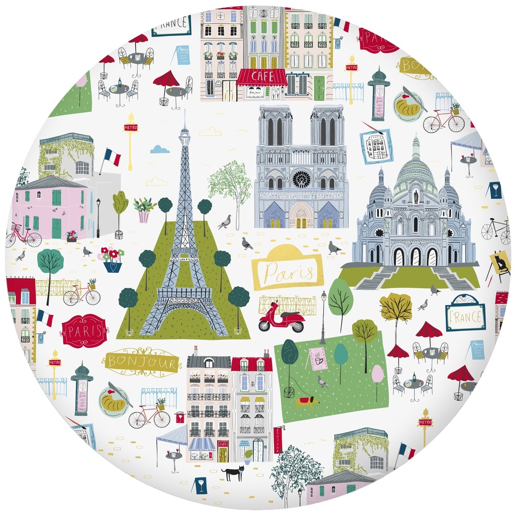 MAGNET ROND LE TOUT PARIS PATTERN