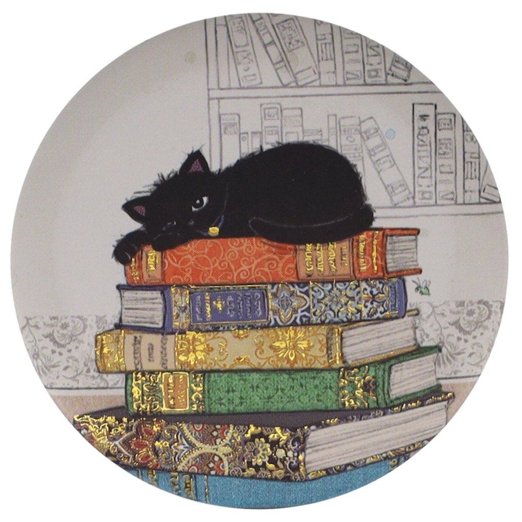 MAGNET ROND BUG ART CHATON LIVRES
