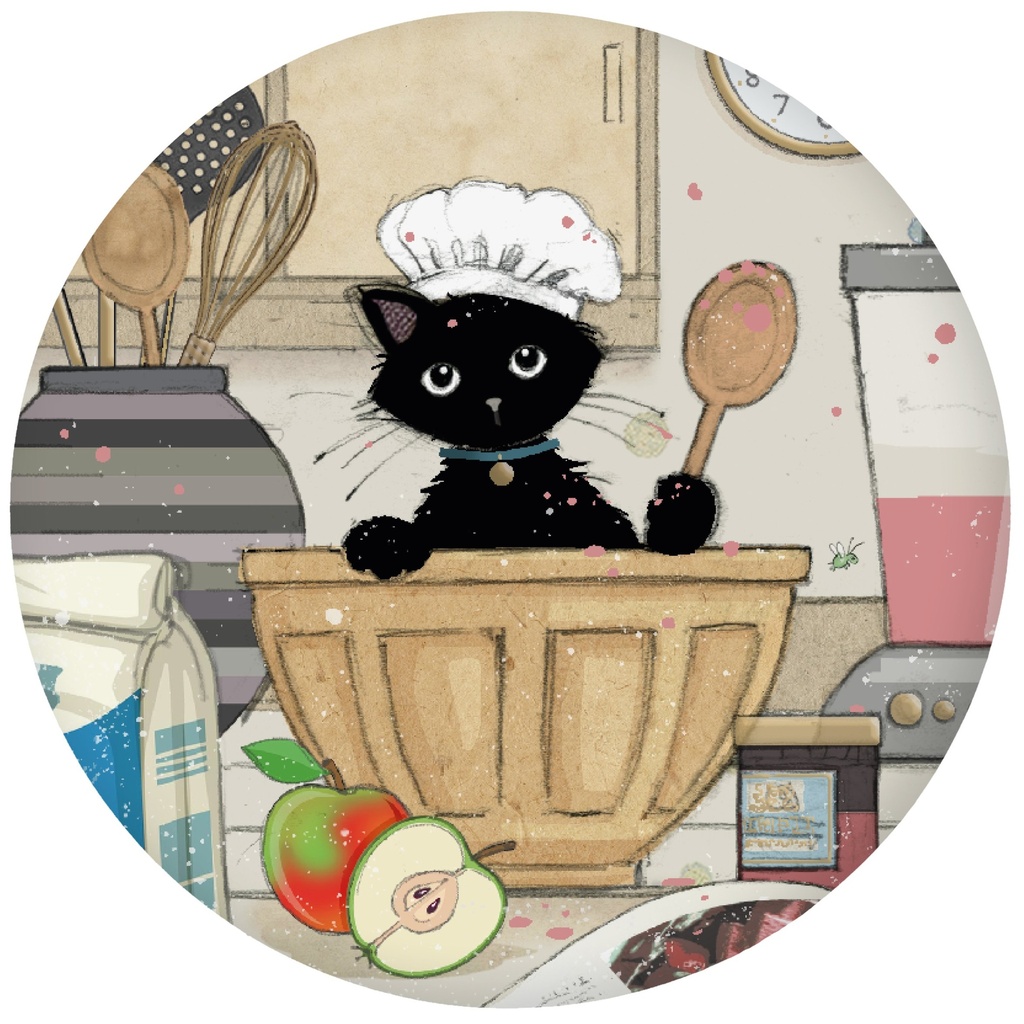 MAGNET ROND BUG ART CHATON PATISSIER