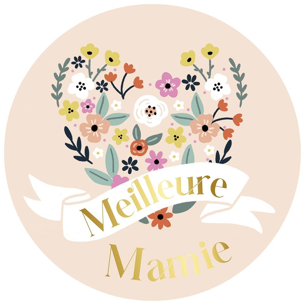 MAGNET ROND ESPRIT DES PLUMES ET DES FLEURS