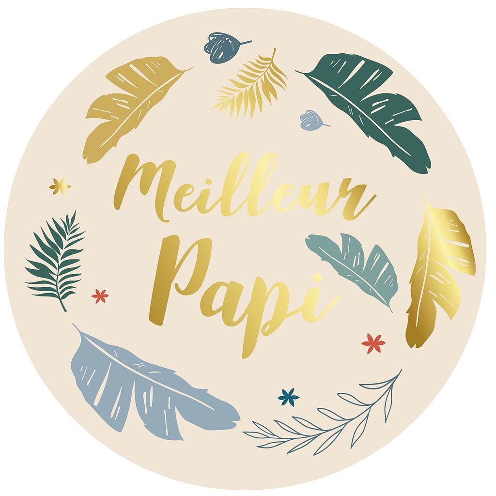 MAGNET ROND ESPRIT DES PLUMES ET DES FLEURS