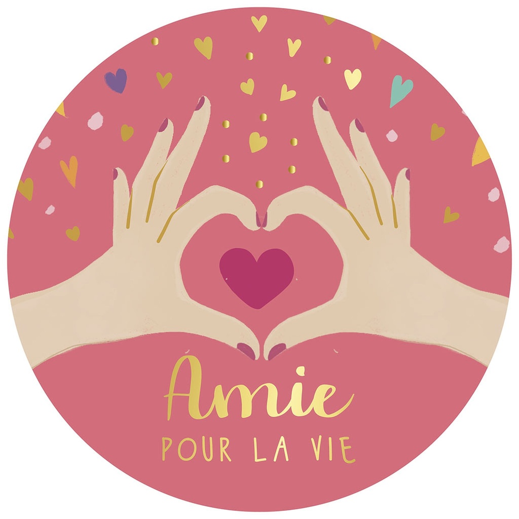 MAGNET ROND ESPRIT DES PLUMES ET DES FLEURS