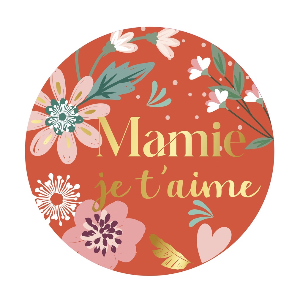 MAGNET ROND ESPRIT DES PLUMES ET DES FLEURS