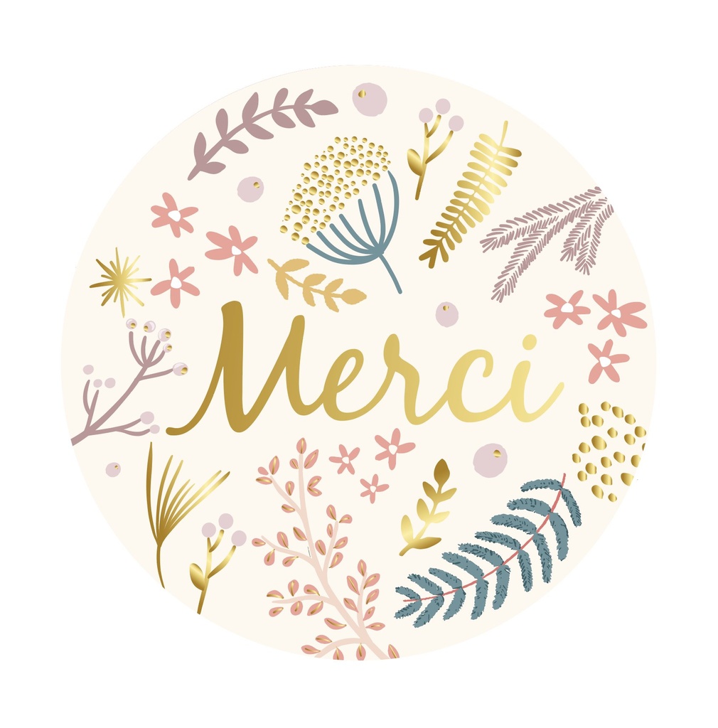 MAGNET ROND ESPRIT DES PLUMES ET DES FLEURS