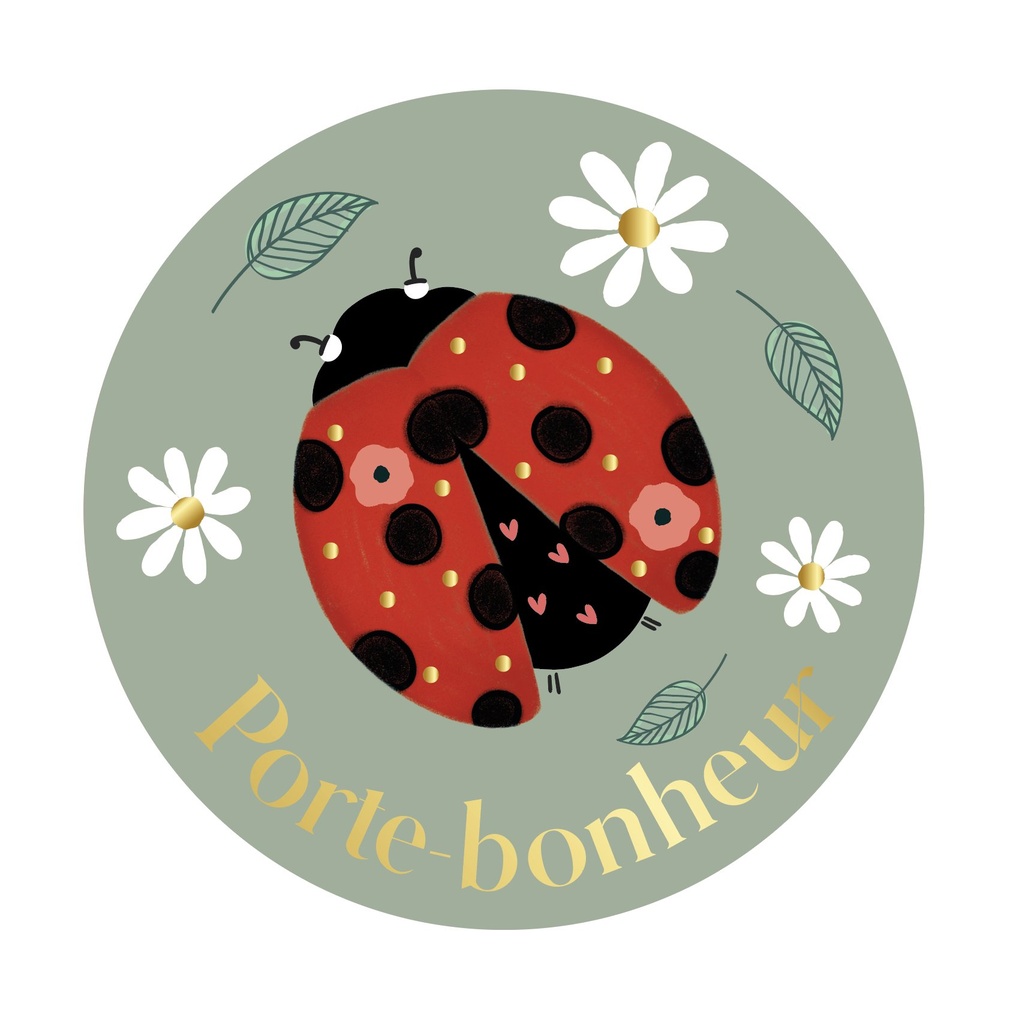 MAGNET ROND ESPRIT DES PLUMES ET DES FLEURS