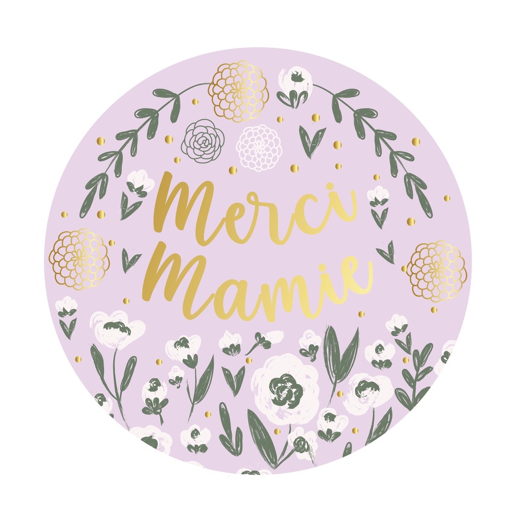 MAGNET ROND ESPRIT DES PLUMES ET DES FLEURS