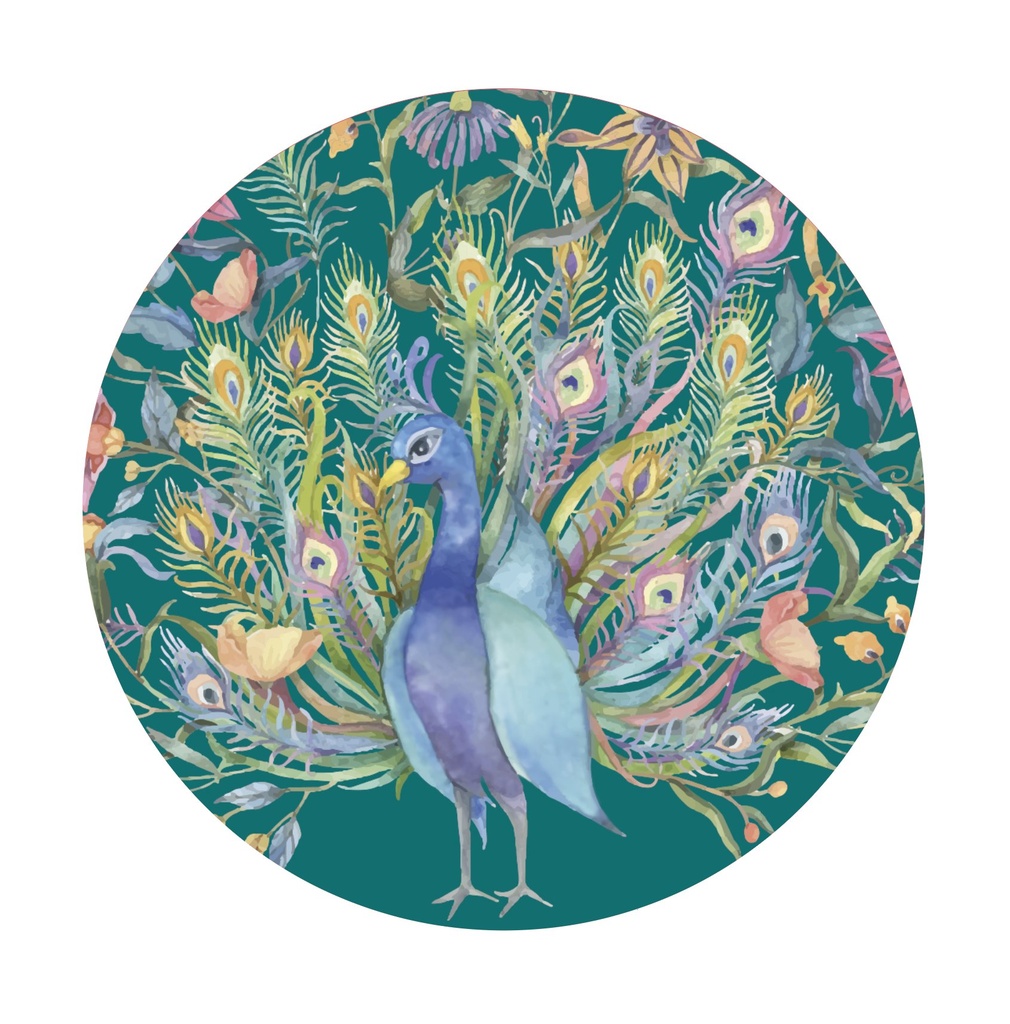 MAGNET ROND ESPRIT DES PLUMES ET DES FLEURS