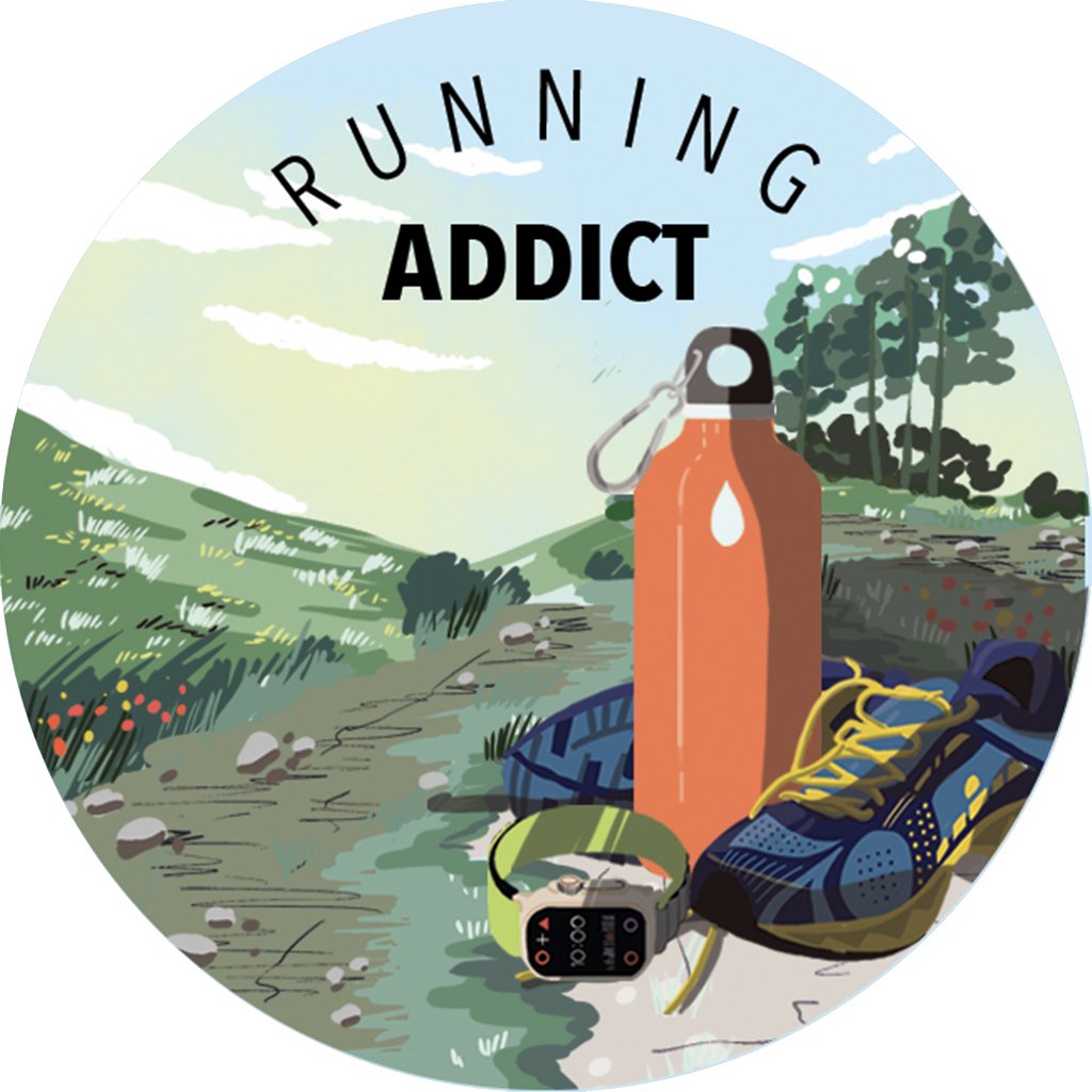 MAGNET ROND CAKE AND CRAYONS - RUNNING ADDICT