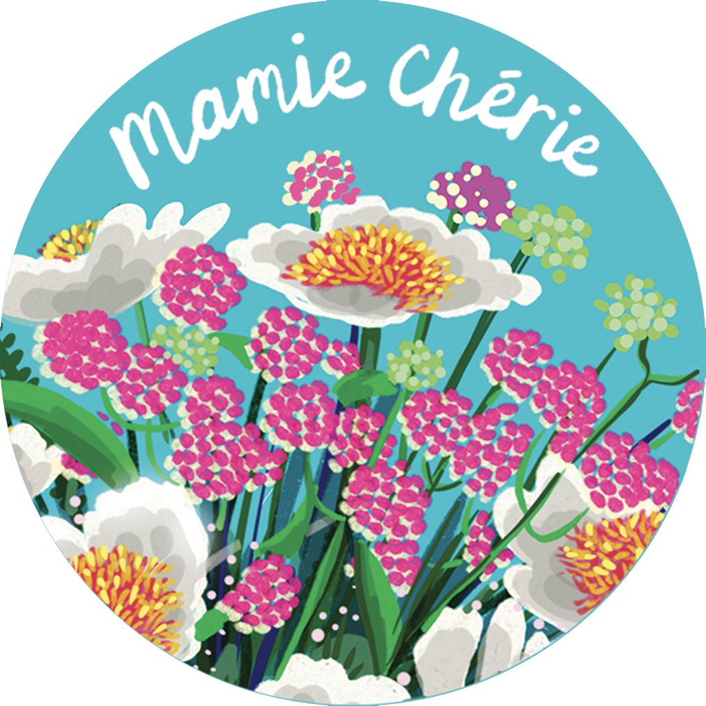MAGNET ROND CAKE AND CRAYONS - MAMIE CHERIE