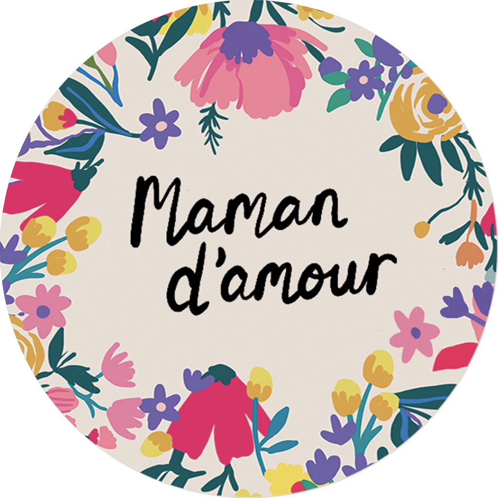 MAGNET ROND CAKE AND CRAYONS - MAMAN D AMOUR