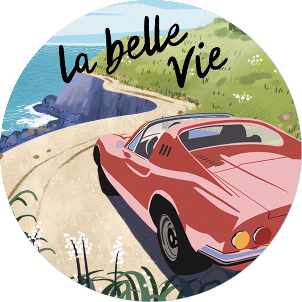 MAGNET ROND CAKE AND CRAYONS - LA BELLE VIE