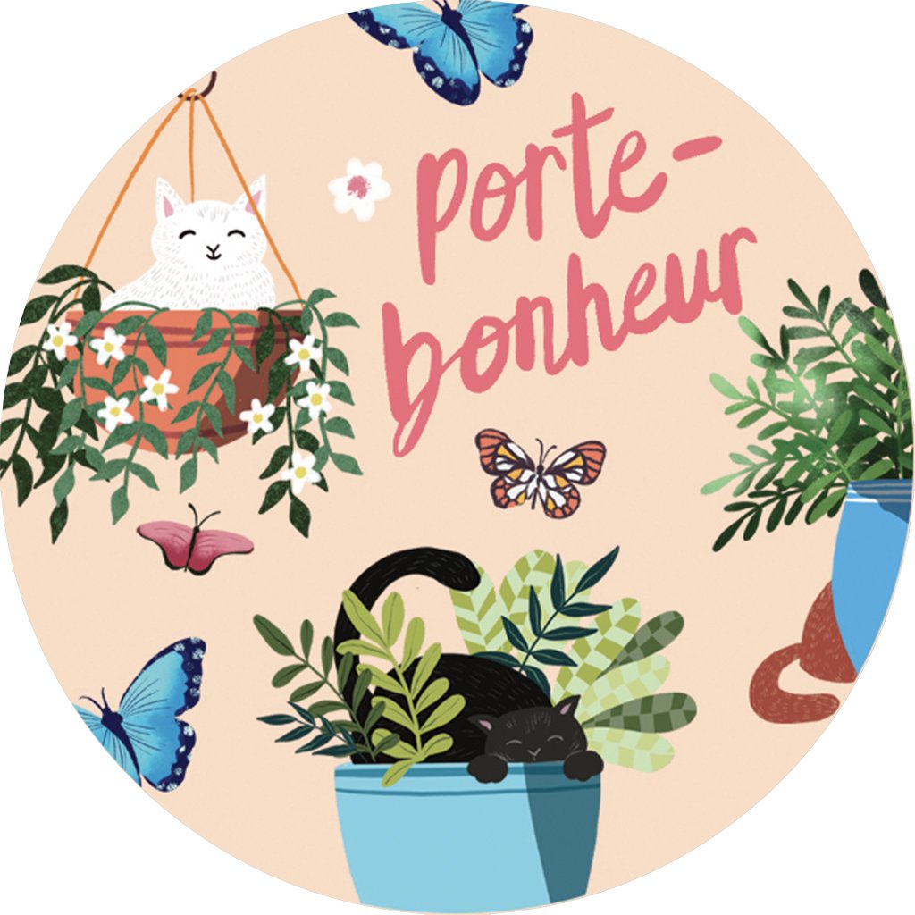 MAGNET ROND CAKE AND CRAYONS - PORTE BONHEUR