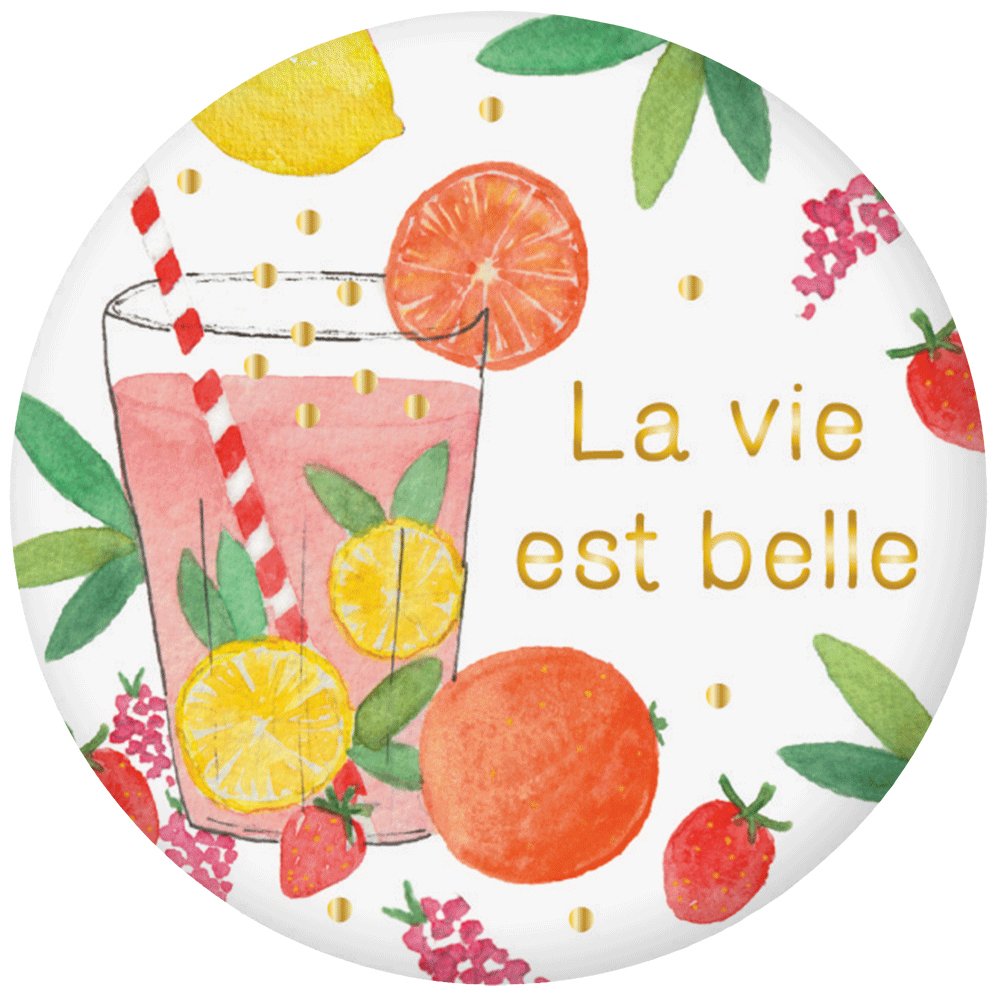 MAGNET ROND AQUARELLE - LA VIE EST BELLE