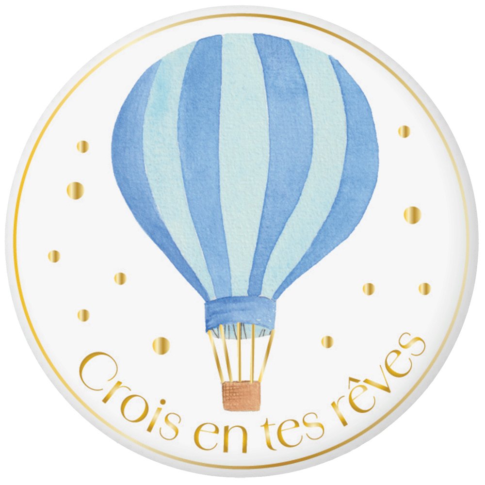 MAGNET ROND AQUARELLE - CROIS EN TES REVES