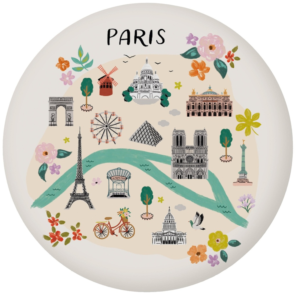 MAGNET ROND PARIS JE T ADORE