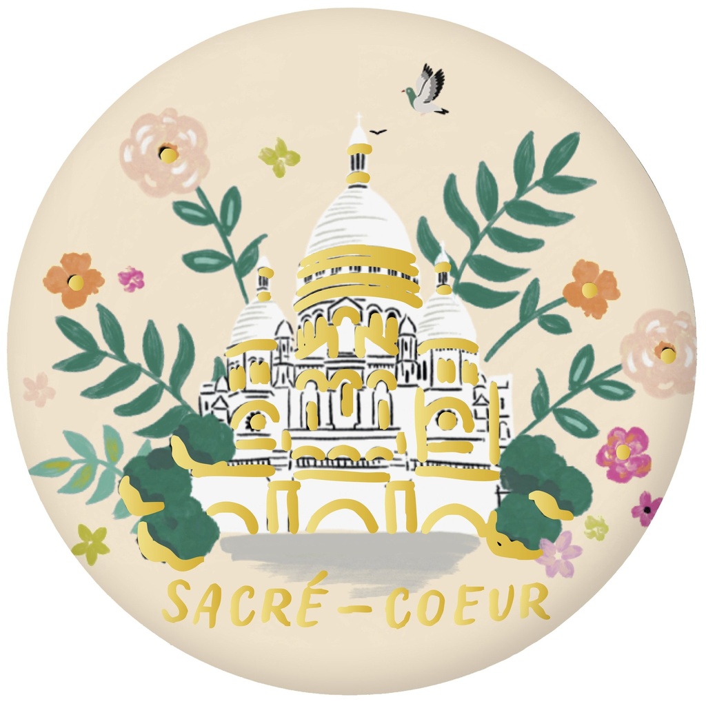MAGNET ROND PARIS JE T ADORE SACRE COEUR