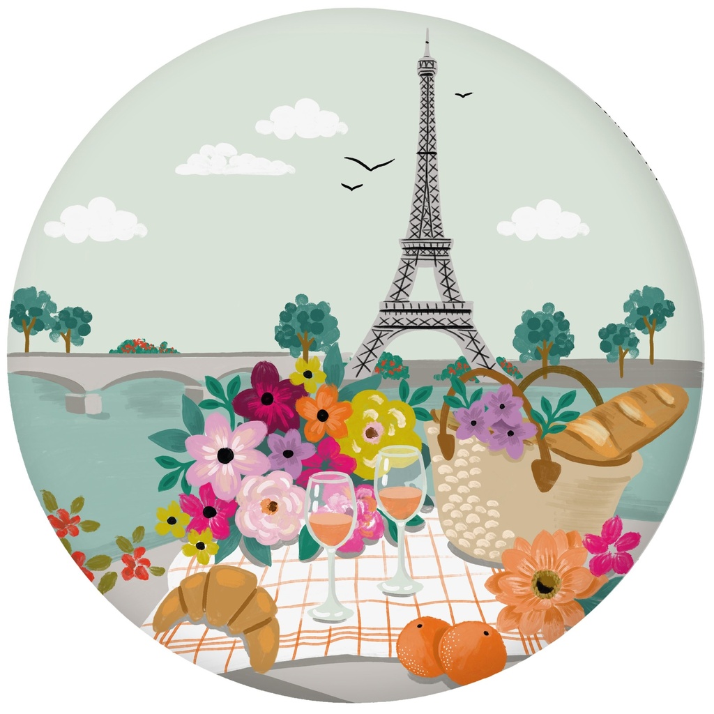 MAGNET ROND PARIS JE T ADORE PIC NIC