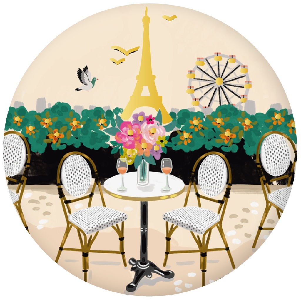 MAGNET ROND PARIS JE T ADORE TERRASSE