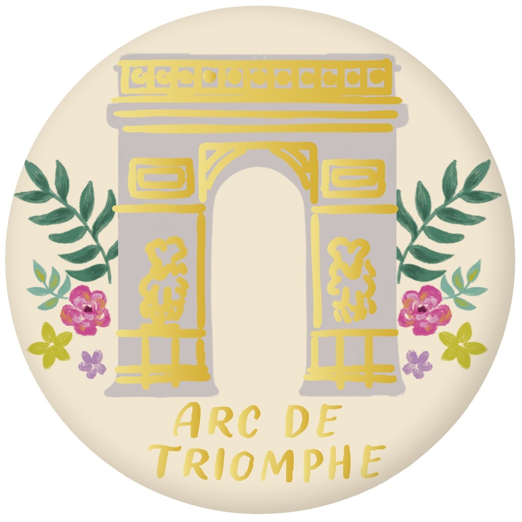 MAGNET ROND PARIS JE T ADORE ARC DE TRIOMPHE