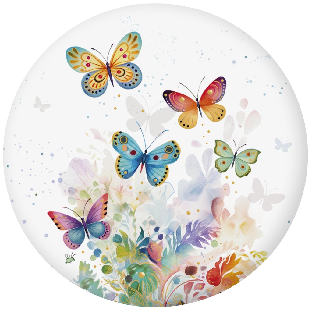MAGNET ROND PORTFOLIO PAPILLONS