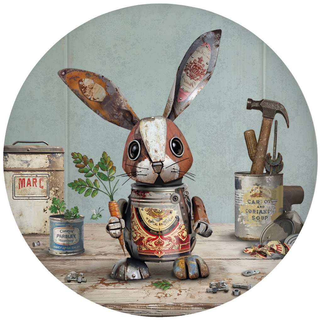 MAGNET ROND SCRAPS LAPIN