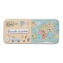 PUZZLE 50 PCS BOITE METAL CARTE DU MONDE