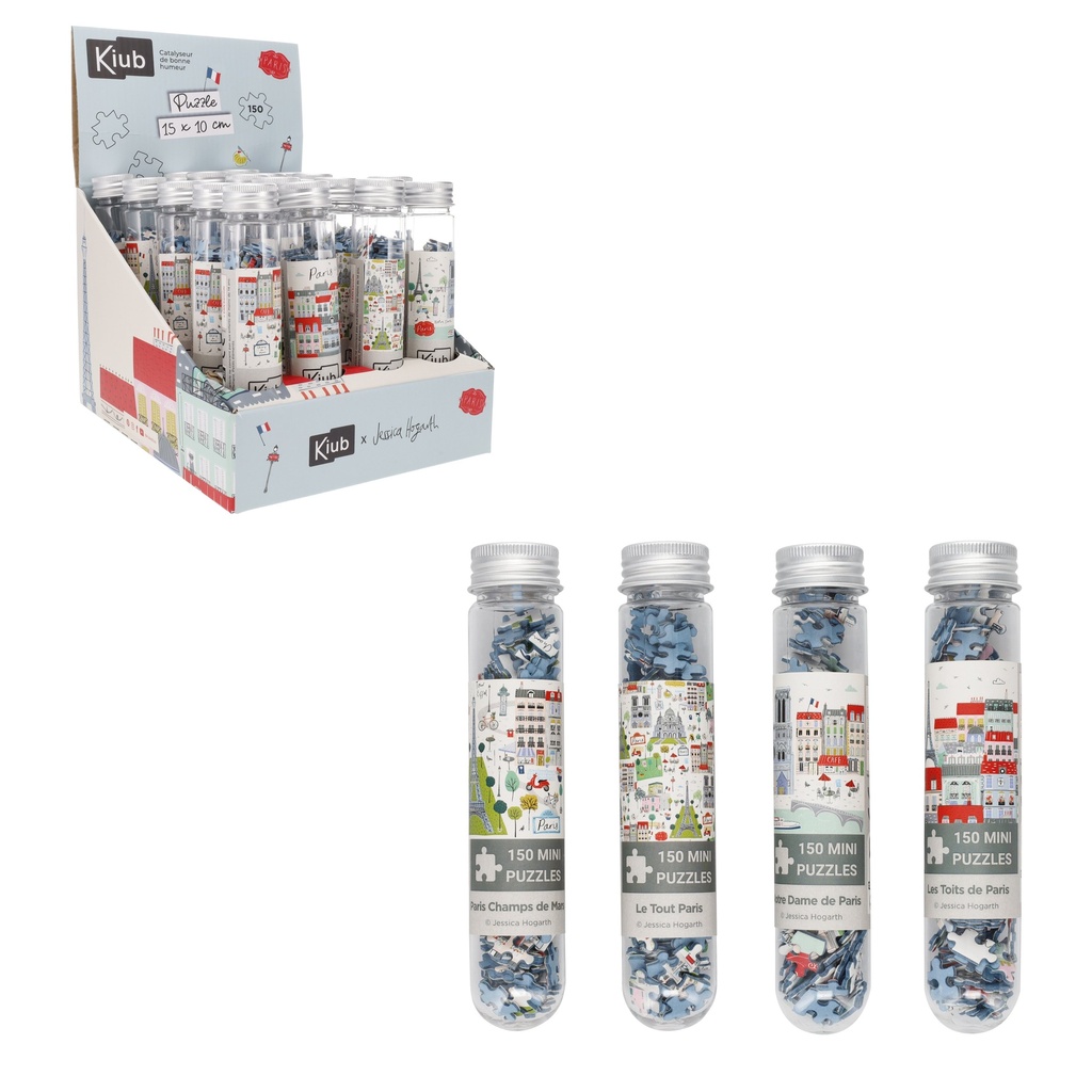 PUZZLE TUBE 150 PCS EN DISPLAY LE TOUT PARIS BLANC ASSORTIS