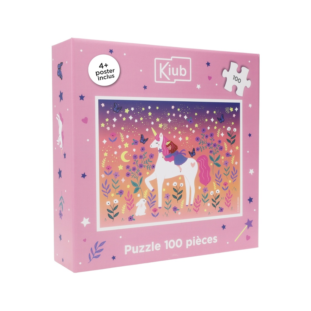 PUZZLE 100 PCS LES PETITS KIUB LICORNE