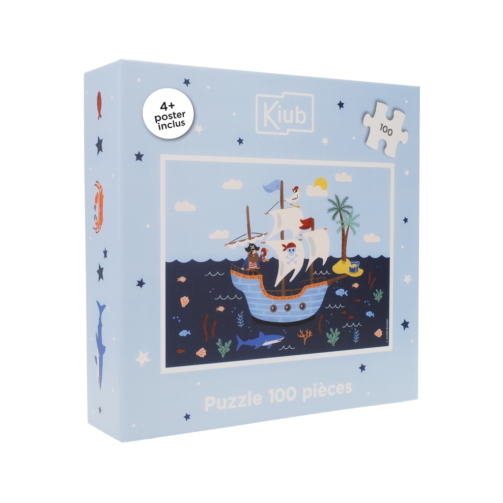 PUZZLE 100 PCS LES PETITS KIUB PIRATE
