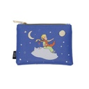 PORTE MONNAIE PU PLAT 10X14 CM LE PETIT PRINCE BLEU
