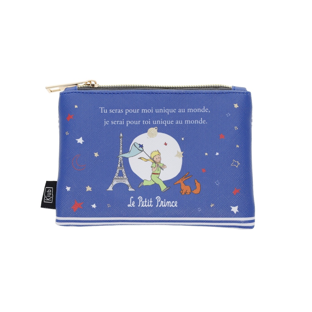 PORTE MONNAIE PU PLAT 10X14 CM LPP A PARIS PATTERN