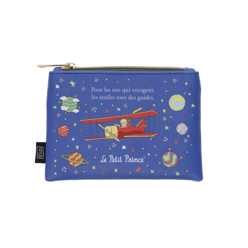 PORTE MONNAIE PU PLAT 10X14 CM LPP ENFANTS PLANETES