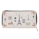 PORTE MONNAIE RECTANGULAIRE ZIPPE PARIS JE T ADORE BONJOUR
