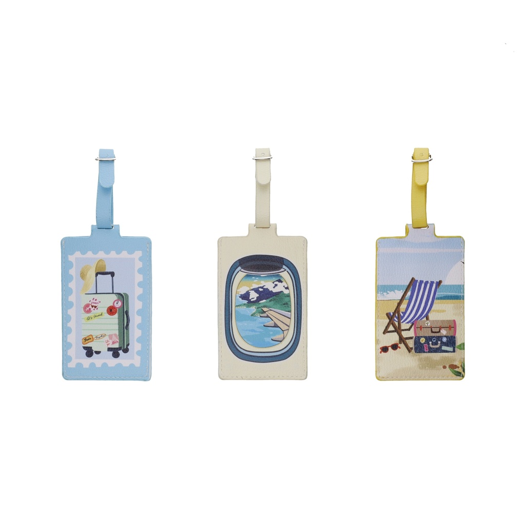 ETIQUETTE BAGAGE EN PU EN DISPLAY EVASION ASSORTI ALL OVER ET PLACE