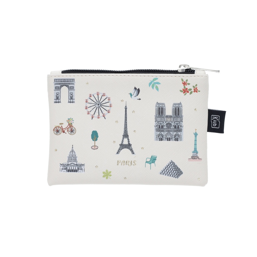 PORTE MONNAIE PU PLAT 10X14 CM PARIS JE T ADORE
