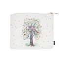 POCHETTE PLATE EN TISSU PORTFOLIO COUPLE DE CHOUETTES