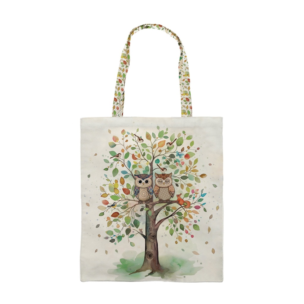 CABAS RECTANGULAIRE EN CANVAS PORTFOLIO ARBRE
