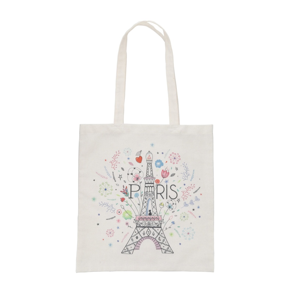 TOTE BAG EN CANVAS PARIS LA PARISIENNE