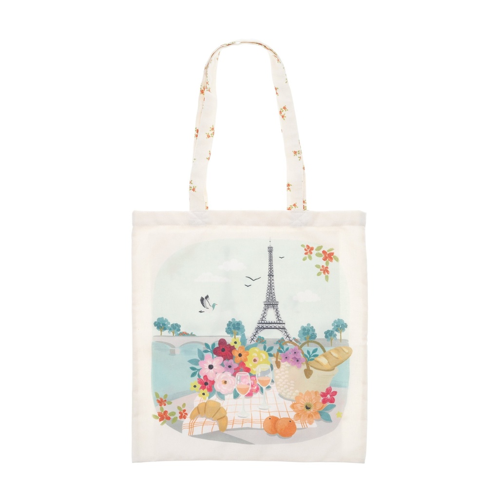 TOTE BAG EN CANVAS PARIS JE T ADORE PIC NIC