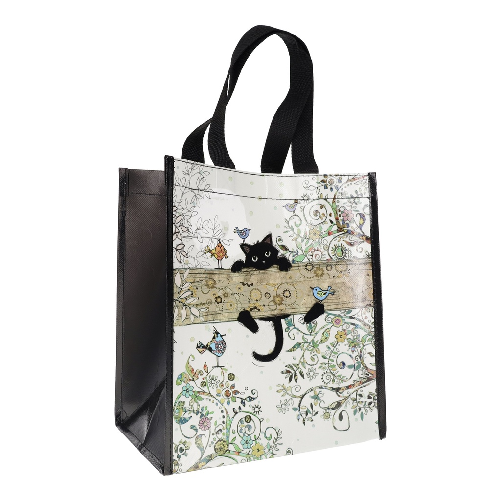 SAC CABAS EN PLASTIQUE RECYCLE BUG ART CHATON BRANCHE