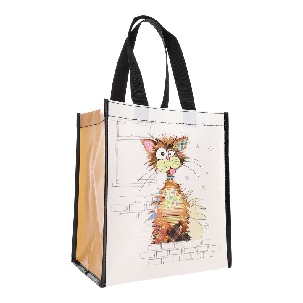 SAC CABAS EN PLASTIQUE RECYCLE KOOK CHAT ZIGGY