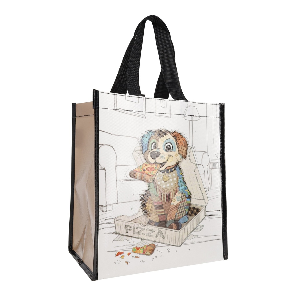 SAC CABAS EN PLASTIQUE RECYCLE KOOK CHIOT GOURMAND