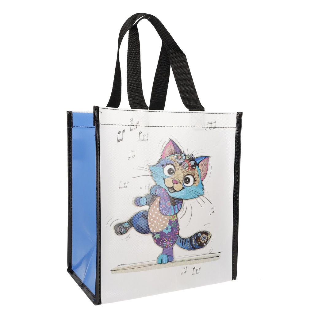 SAC CABAS EN PLASTIQUE RECYCLE KOOK CHATON DANSE